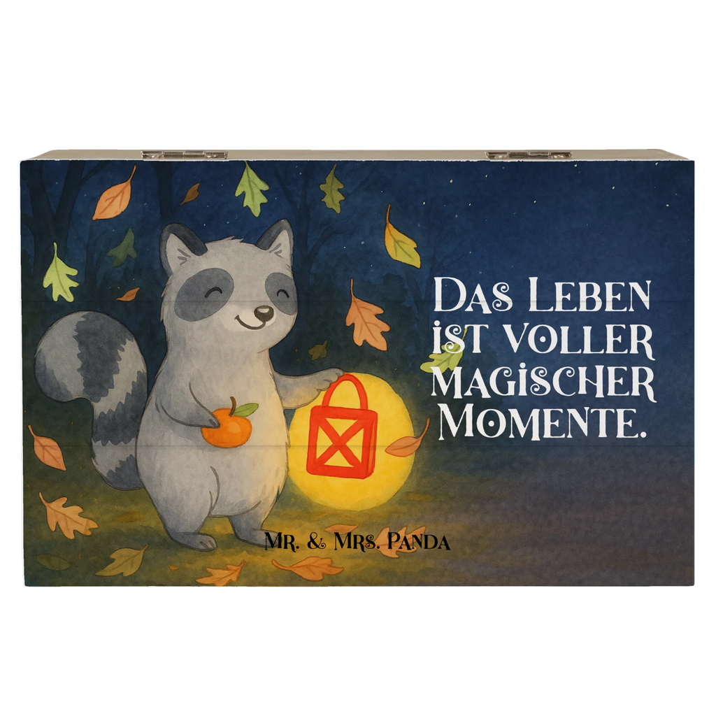 Holzkiste Waschbär Laterne Design Erinnerungskiste, Schatzkiste, Dekokiste, Holzkiste, Truhe, Erinnerungsbox, XXL, Kiste, Geschenkbox, Aufbewahrungsbox, Geschenkdose, Schatulle, Halloween, Deko, Martinssingen, Dekoration, Geschenke, Schenken, Laterne, Süßes sonst gibt's saures, Halloween Deko, Waschbär, Herbst, Trick or Treat