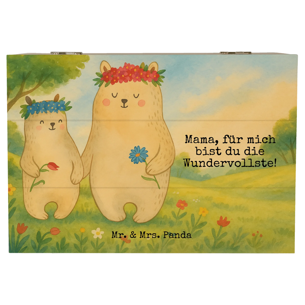Wooden chest Bears with flower crown Design Aufbewahrungsbox, Schatzkiste, Schatulle, Geschenkbox, XXL, Holzkiste, Dekokiste, Erinnerungsbox, Erinnerungskiste, Kiste, Geschenkdose, Truhe, Familie, Vatertag, Muttertag, Bruder, Schwester, Mama, Papa, Oma, Opa, Mutter, Lieblingsmama, Lieblingsmensch, Vorbild, Geschenk Mama. Muttertag, weltbeste Mama, Family, Bären, beste Mutter, Tochter, Bär, Kinder, Töchter, Kind, Mami, Mutti