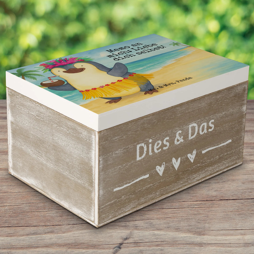 Skrzynia drewniana Pingwin z Kokosem Design Geschenkdose, Schatulle, Geschenkbox, Kiste, Holzkiste, Erinnerungskiste, Dekokiste, Schatzkiste, Truhe, XXL, Aufbewahrungsbox, Erinnerungsbox, Pinguin, Kokosnuss, Aloha, Hawaii, Pinguine, Urlaub