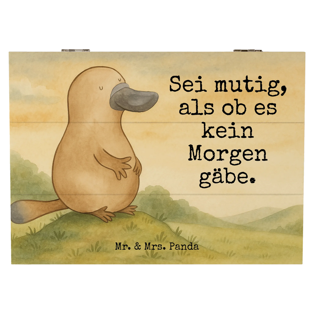 Skrzynia drewniana dziobak Odwaga Design XXL, Geschenkdose, Erinnerungsbox, Geschenkbox, Aufbewahrungsbox, Kiste, Schatzkiste, Erinnerungskiste, Dekokiste, Schatulle, Truhe, Holzkiste, Meerestiere, Meer, Urlaub, Mut, Training, Raodtrip, Weltreise, Neustart, Motivation, Büro, mutig, Arbeit, Neuanfang, Schnabeltiere, Lebensweisheit, Schnabeltier