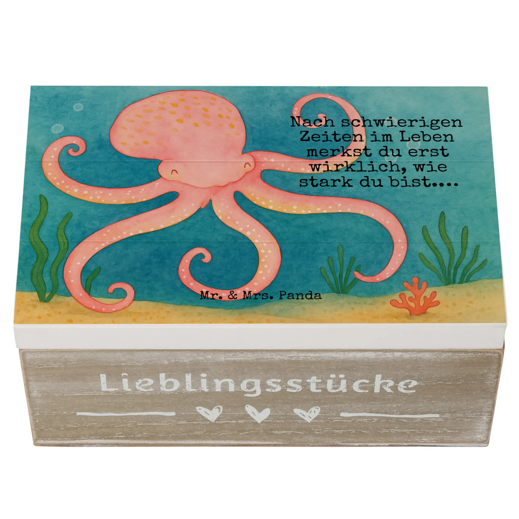 Skrzynia drewniana Ośmiornica Design Aufbewahrungsbox, Geschenkbox, Kiste, Geschenkdose, Schatulle, Truhe, Dekokiste, Holzkiste, Schatzkiste, Erinnerungsbox, XXL, Erinnerungskiste, Tiermotive, Gute Laune, lustige Sprüche, Tiere, Ozean, Wasser, Meer, Meerestier, Tintenfisch, Krake, Arme