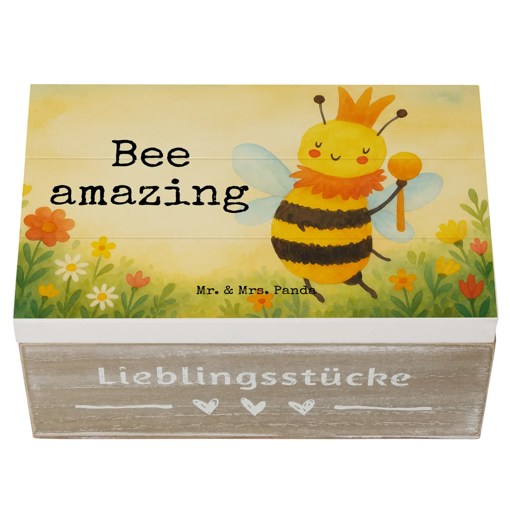 Holzkiste Biene König Design Kiste, Geschenkbox, Holzkiste, Truhe, Schatulle, Aufbewahrungsbox, Schatzkiste, Geschenkdose, Erinnerungskiste, Dekokiste, XXL, Erinnerungsbox, Biene, Wespe, Hummel