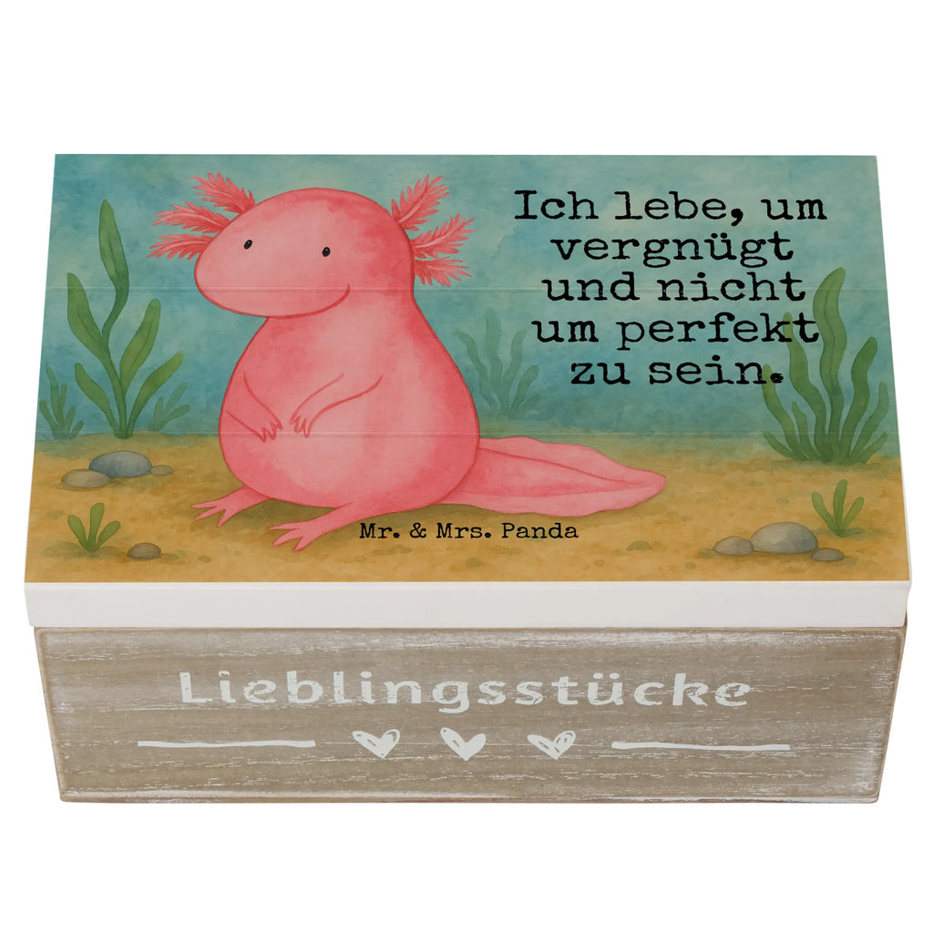 Holzkiste Axolotl Niedlich Design Geschenkdose, Kiste, Schatzkiste, Geschenkbox, Aufbewahrungsbox, Erinnerungskiste, Dekokiste, Erinnerungsbox, Truhe, XXL, Holzkiste, Schatulle, Axolotl, Molch, Axolot, Liebe, Freundin, Lebensstil, Weisheit, Lebensweisheit, vergnügt, zufrieden, fröhlich