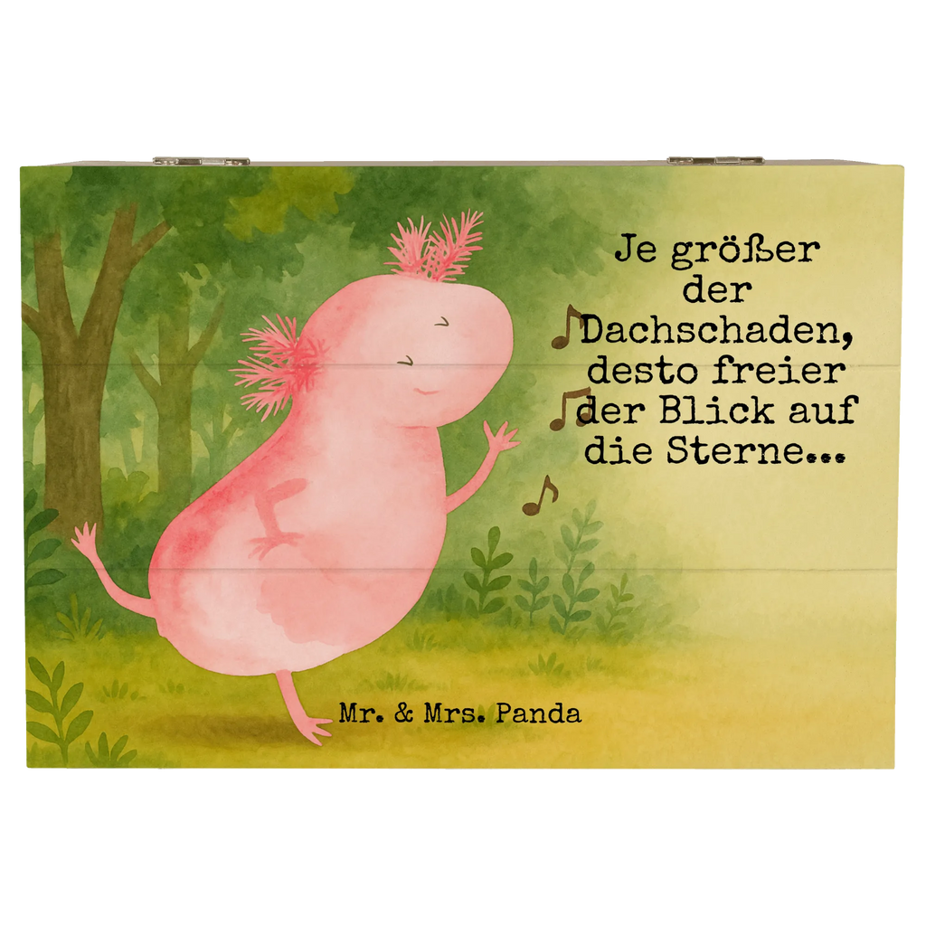 Wooden chest axolotl Dance Design Kiste, Truhe, Geschenkdose, Dekokiste, Holzkiste, XXL, Aufbewahrungsbox, Erinnerungsbox, Geschenkbox, Schatulle, Erinnerungskiste, Schatzkiste, Axolotl, Molch, Axolot, beste Freundin, Sterne, verrückt, Lurche, Freundin, Lurch, Dachschaden, Schwanzlurch