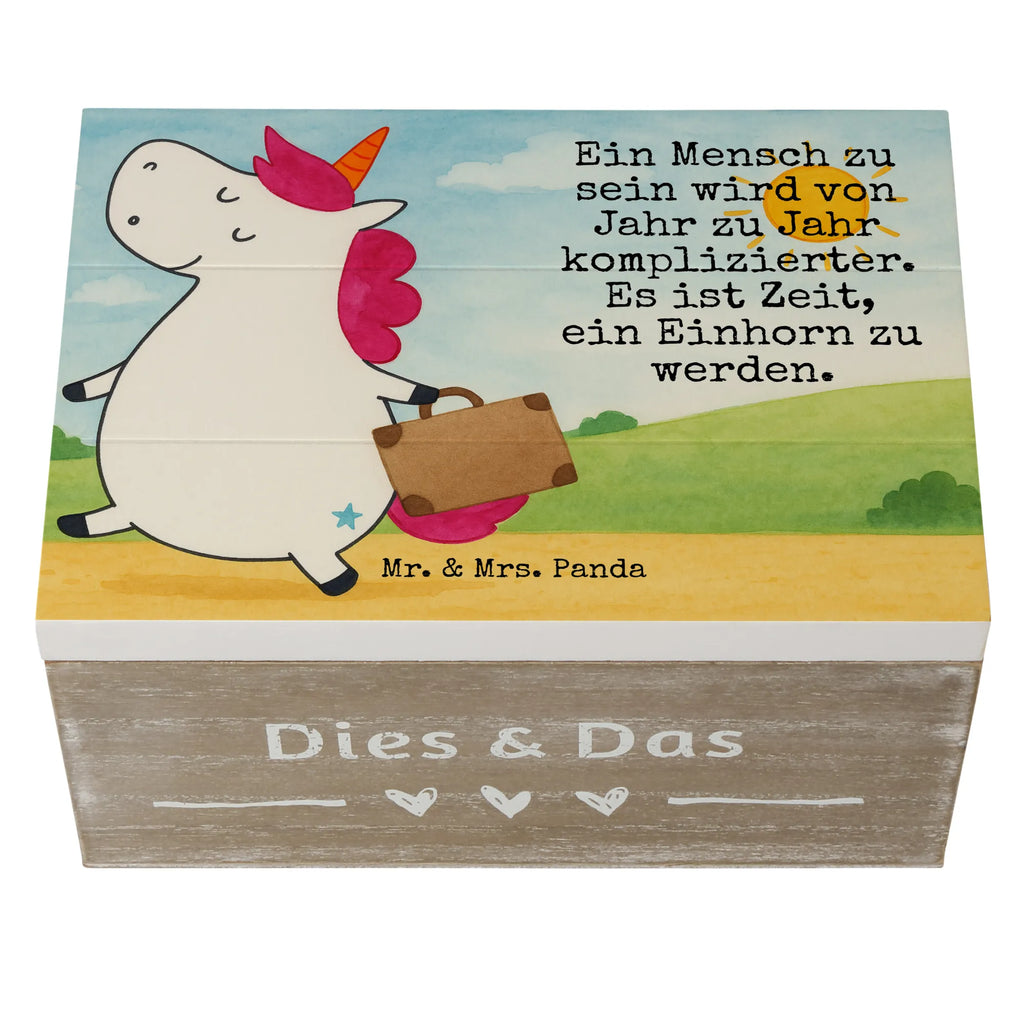 Wooden chest unicorn Suitcase Design XXL, Geschenkdose, Erinnerungskiste, Holzkiste, Geschenkbox, Schatzkiste, Dekokiste, Schatulle, Aufbewahrungsbox, Truhe, Erinnerungsbox, Kiste, Einhorn, Einhörner, Einhorn Deko, Unicorn, Abenteuer, Gepäck, witzig, Koffer, Kind, lustig, albern, Spaß, Reise, Verreisen, Erwachsen, unicorn