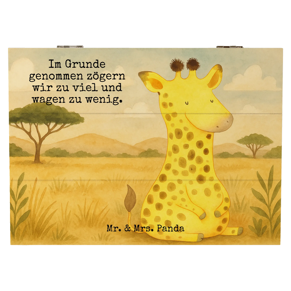 Skrzynia drewniana żyrafa Zadowolony Design Kiste, XXL, Schatzkiste, Geschenkbox, Erinnerungskiste, Dekokiste, Aufbewahrungsbox, Schatulle, Holzkiste, Geschenkdose, Truhe, Erinnerungsbox, Afrika, Wildtiere, Glück, Giraffe, Abenteuer, Zufrieden