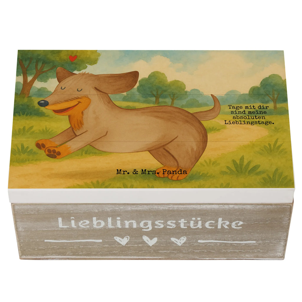 Wooden chest Dog dachshund Design Dekokiste, XXL, Erinnerungsbox, Aufbewahrungsbox, Erinnerungskiste, Kiste, Schatzkiste, Geschenkbox, Schatulle, Truhe, Holzkiste, Geschenkdose, Hund, Hundemotiv, Haustier, Hunderasse, Tierliebhaber, Hundebesitzer, Sprüche, Dachshund, Dackel, Hunde, happy dog