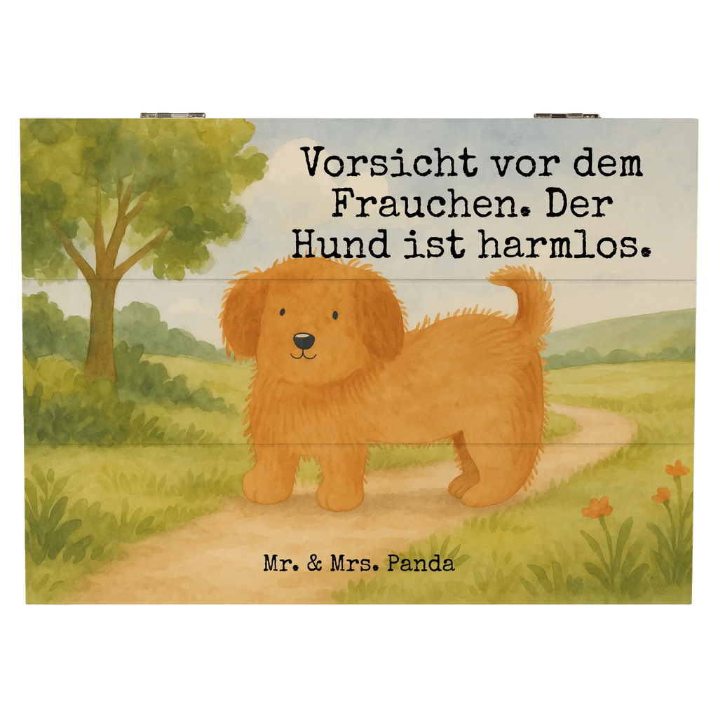 Skrzynia drewniana pies puszysty Design Dekokiste, XXL, Holzkiste, Erinnerungsbox, Kiste, Geschenkdose, Schatzkiste, Erinnerungskiste, Truhe, Schatulle, Geschenkbox, Aufbewahrungsbox, Hund, Hundemotiv, Haustier, Hunderasse, Tierliebhaber, Hundebesitzer, Sprüche, Frauchen, Hundemama, Hunde, Hundeliebe