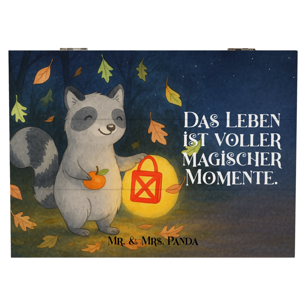 Holzkiste Waschbär Laterne Design Erinnerungskiste, Schatzkiste, Dekokiste, Holzkiste, Truhe, Erinnerungsbox, XXL, Kiste, Geschenkbox, Aufbewahrungsbox, Geschenkdose, Schatulle, Halloween, Deko, Martinssingen, Dekoration, Geschenke, Schenken, Laterne, Süßes sonst gibt's saures, Halloween Deko, Waschbär, Herbst, Trick or Treat