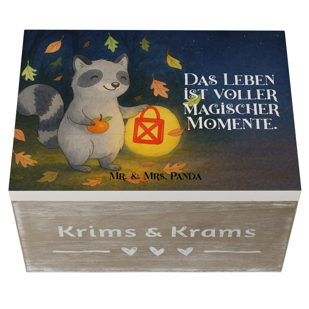 Holzkiste Waschbär Laterne Design Erinnerungskiste, Schatzkiste, Dekokiste, Holzkiste, Truhe, Erinnerungsbox, XXL, Kiste, Geschenkbox, Aufbewahrungsbox, Geschenkdose, Schatulle, Halloween, Deko, Martinssingen, Dekoration, Geschenke, Schenken, Laterne, Süßes sonst gibt's saures, Halloween Deko, Waschbär, Herbst, Trick or Treat
