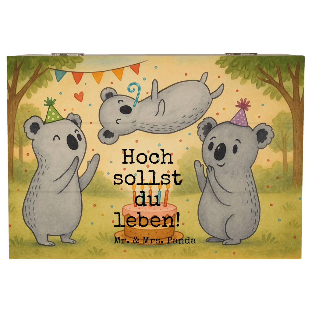 Holzkiste Koalas Geburtstag Design Truhe, Erinnerungskiste, Erinnerungsbox, Geschenkbox, Aufbewahrungsbox, Kiste, Schatulle, Schatzkiste, XXL, Dekokiste, Holzkiste, Geschenkdose, Geburtstag, Geburtstagsgeschenk, Geschenk, Happy Birthday, Geburtstage, Koala, Geburtstagsfeier