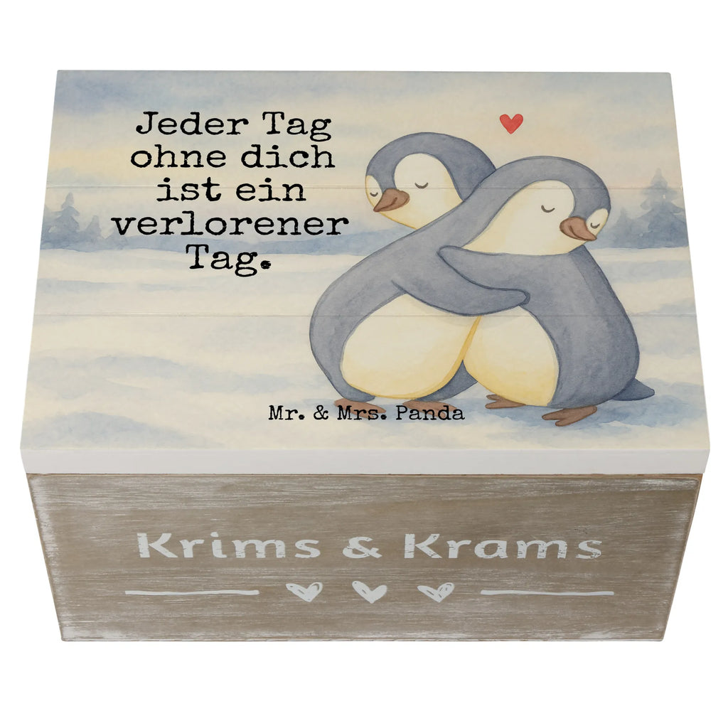Holzkiste Pinguine Kuscheln Design Truhe, Holzkiste, Kiste, Geschenkdose, Aufbewahrungsbox, Erinnerungskiste, Schatulle, Schatzkiste, Geschenkbox, Dekokiste, XXL, Erinnerungsbox, Liebe, Partner, Freund, Freundin, Ehemann, Ehefrau, Heiraten, Verlobung, Heiratsantrag, Liebesgeschenk, Jahrestag, Hocheitstag, Valentinstag, Geschenk für Frauen, für Ehemann, Liebesbeweis, Geschenk für Partner, Hochzeitstag, für Männer, Mitbringsel, Geschenk für Freundin