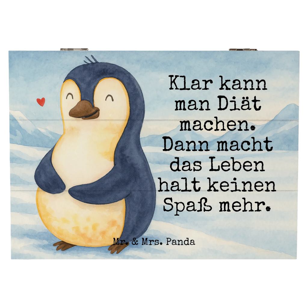 Skrzynia drewniana Pingwin dieta Design XXL, Geschenkbox, Erinnerungskiste, Holzkiste, Schatzkiste, Geschenkdose, Erinnerungsbox, Dekokiste, Truhe, Kiste, Aufbewahrungsbox, Schatulle, Pinguin, Gewicht, Körperliebe, Pinguine, Selbstrespekt, Abspecken, Motivation, Diät, Selbstliebe, Abnehmen