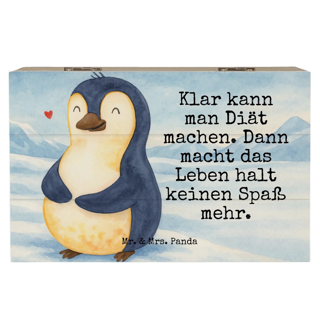 Skrzynia drewniana Pingwin dieta Design XXL, Geschenkbox, Erinnerungskiste, Holzkiste, Schatzkiste, Geschenkdose, Erinnerungsbox, Dekokiste, Truhe, Kiste, Aufbewahrungsbox, Schatulle, Pinguin, Gewicht, Körperliebe, Pinguine, Selbstrespekt, Abspecken, Motivation, Diät, Selbstliebe, Abnehmen