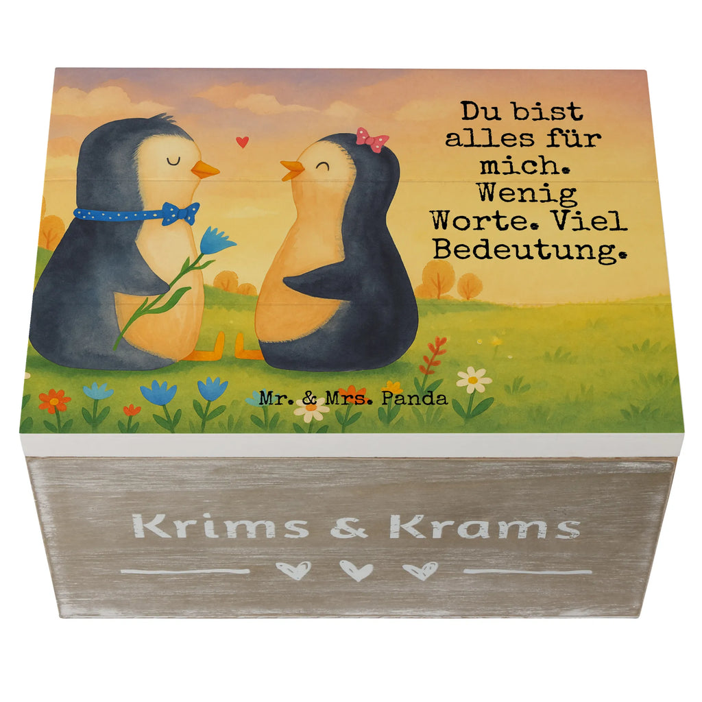 Holzkiste Pinguin Pärchen Design Geschenkdose, Truhe, Geschenkbox, XXL, Dekokiste, Schatulle, Schatzkiste, Aufbewahrungsbox, Kiste, Holzkiste, Erinnerungskiste, Erinnerungsbox, Pinguin, große Liebe, Liebesbeweis, Liebe, Hochzeitstag, Traumpaar, Hochzeit, Liebesgeschenk, Liebespaar, Hochzeitsgeschenk, Pinguine, Jahrestag, Verlobung