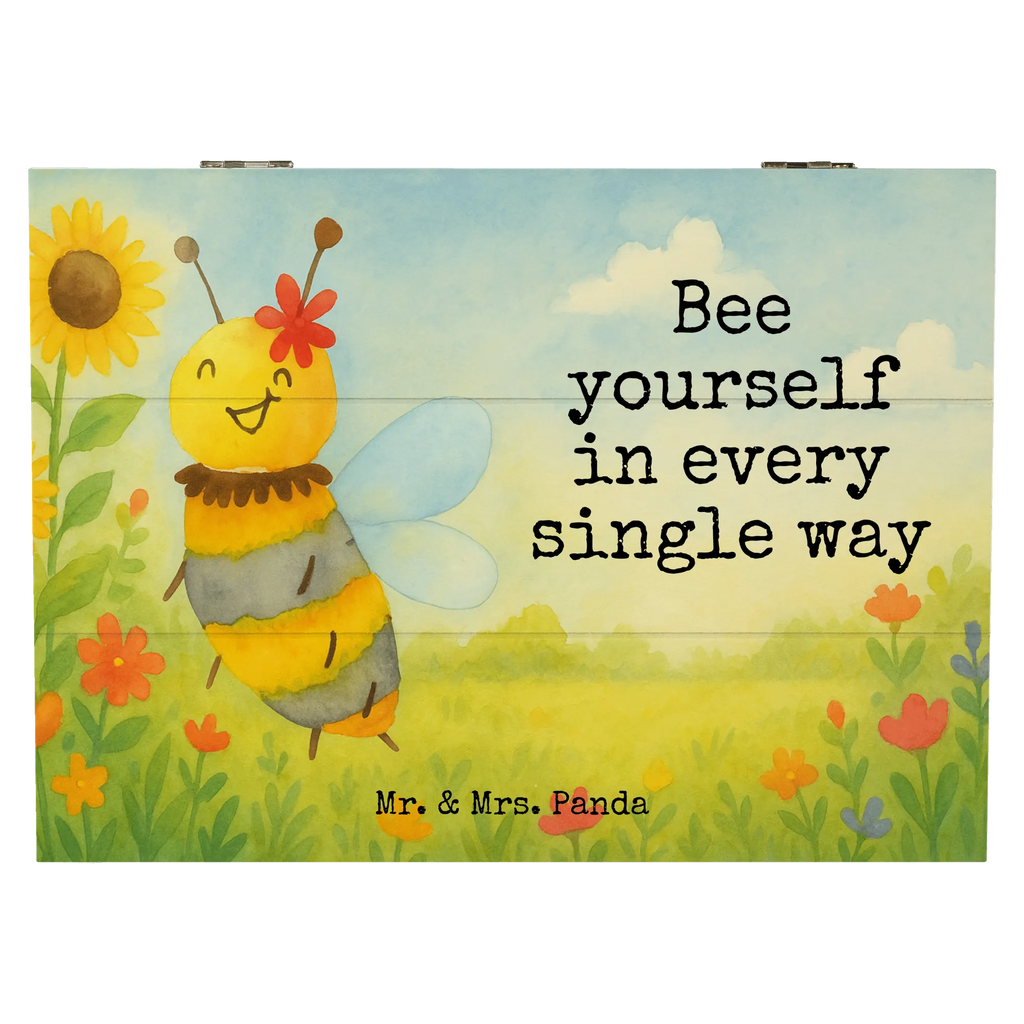 Holzkiste Biene Blume Design Geschenkdose, Schatzkiste, Erinnerungskiste, Kiste, Dekokiste, XXL, Schatulle, Holzkiste, Aufbewahrungsbox, Geschenkbox, Truhe, Erinnerungsbox, Biene, Wespe, Hummel