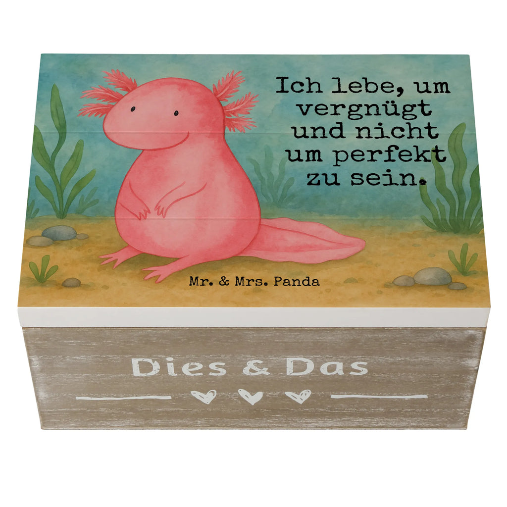 Holzkiste Axolotl Niedlich Design Geschenkdose, Kiste, Schatzkiste, Geschenkbox, Aufbewahrungsbox, Erinnerungskiste, Dekokiste, Erinnerungsbox, Truhe, XXL, Holzkiste, Schatulle, Axolotl, Molch, Axolot, Liebe, Freundin, Lebensstil, Weisheit, Lebensweisheit, vergnügt, zufrieden, fröhlich