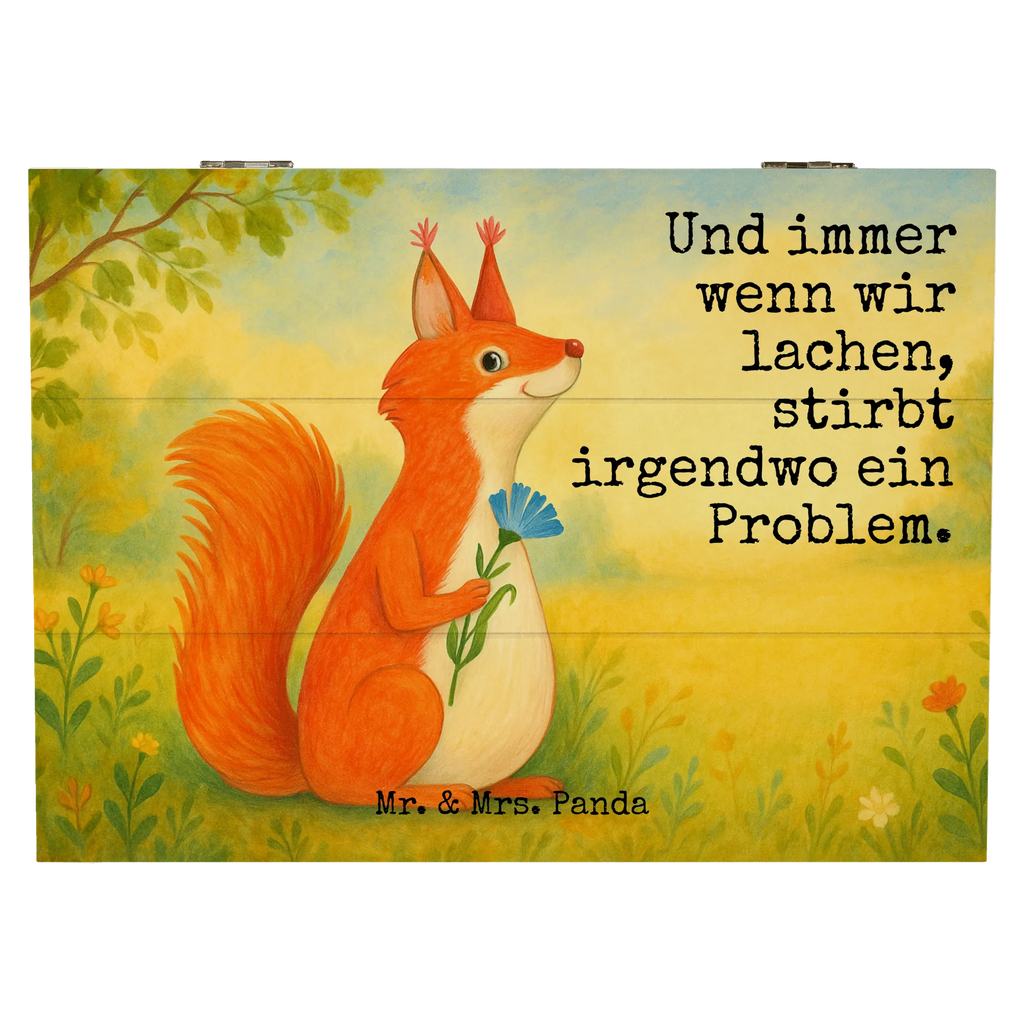 Wooden chest Squirrel flower Design Schatzkiste, Erinnerungsbox, XXL, Schatulle, Geschenkbox, Kiste, Holzkiste, Truhe, Dekokiste, Erinnerungskiste, Geschenkdose, Aufbewahrungsbox, Tiermotive, Gute Laune, lustige Sprüche, Tiere, Spaß, Eichhorn, Lachen, Eichhörnchen, Spruch positiv, Spruch Deko, Motivation Sprüche, Motivation Bilder, glücklich Spruch