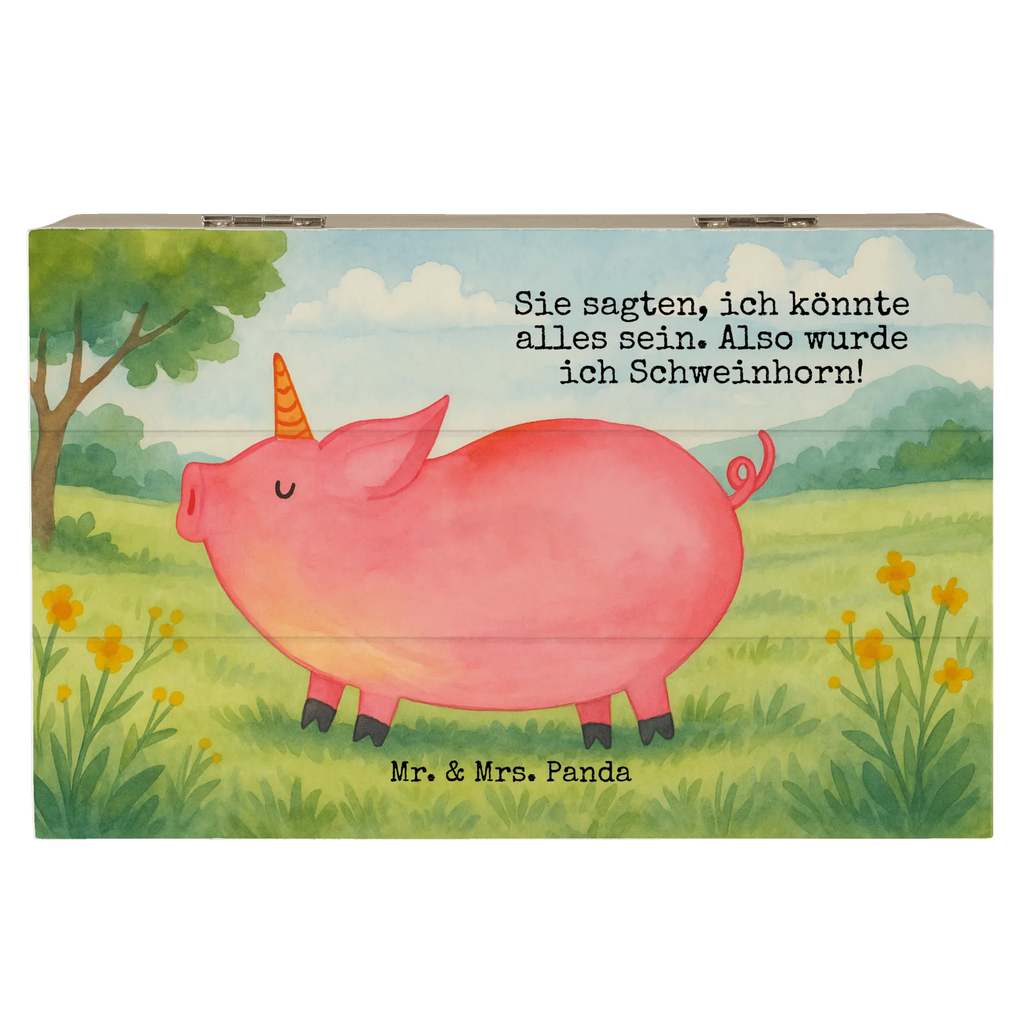 Holzkiste Einhorn Schwein Design Schatulle, Aufbewahrungsbox, Erinnerungskiste, Geschenkbox, XXL, Dekokiste, Schatzkiste, Geschenkdose, Holzkiste, Kiste, Truhe, Erinnerungsbox, Einhorn, Einhörner, Einhorn Deko, Unicorn, geschenk, english, funny, Piggy, witzig. lustig, Schweinhorn, Schwein, Bauer, Pig, Party, englisch, Spaß, Spruch