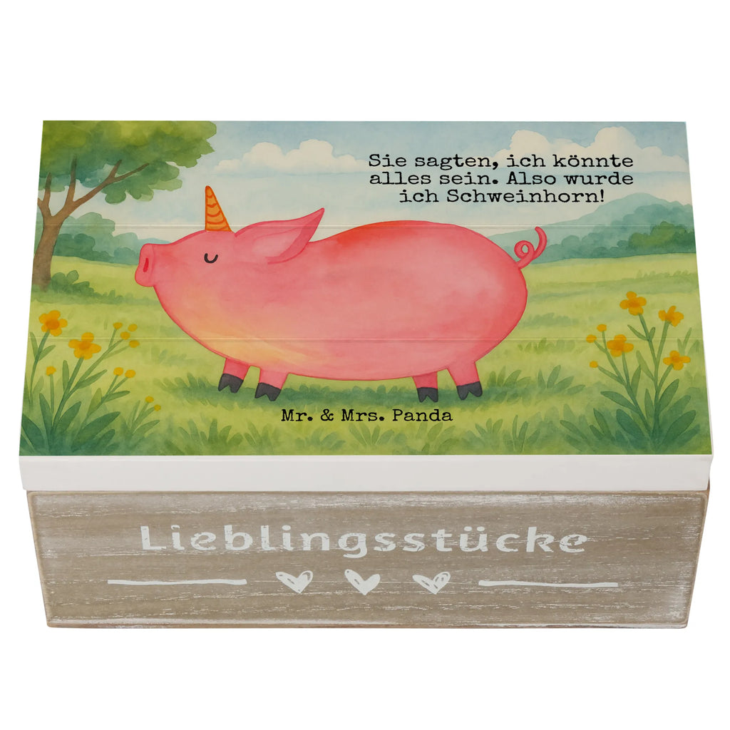 Holzkiste Einhorn Schwein Design Schatulle, Aufbewahrungsbox, Erinnerungskiste, Geschenkbox, XXL, Dekokiste, Schatzkiste, Geschenkdose, Holzkiste, Kiste, Truhe, Erinnerungsbox, Einhorn, Einhörner, Einhorn Deko, Unicorn, geschenk, english, funny, Piggy, witzig. lustig, Schweinhorn, Schwein, Bauer, Pig, Party, englisch, Spaß, Spruch
