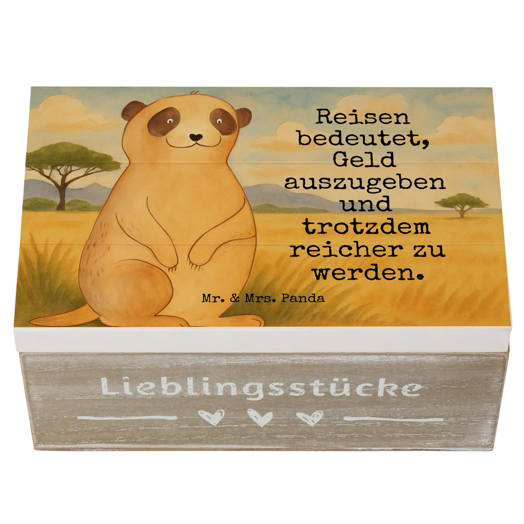 Skrzynia drewniana Surikatka Design Geschenkbox, Dekokiste, Schatzkiste, XXL, Erinnerungskiste, Erinnerungsbox, Aufbewahrungsbox, Schatulle, Truhe, Holzkiste, Geschenkdose, Kiste, Afrika, Wildtiere, Weltreise, Spruch, Afrikareise, Reisen, Roadtrip, Traveling, Erdmännchen