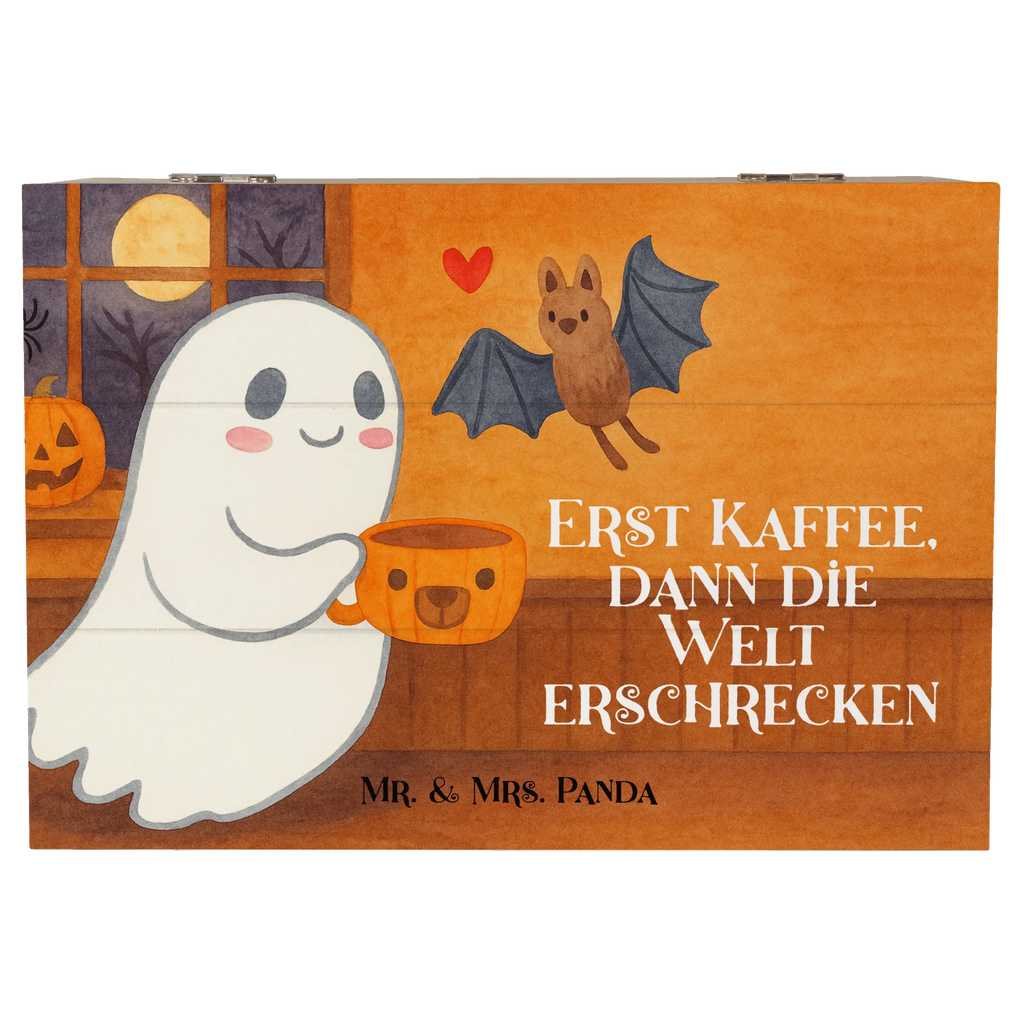 Holzkiste Gespenst Kaffee Design Erinnerungsbox, Aufbewahrungsbox, XXL, Holzkiste, Erinnerungskiste, Geschenkdose, Truhe, Dekokiste, Schatulle, Schatzkiste, Kiste, Geschenkbox, Halloween, Deko, Martinssingen, Dekoration, Geschenke, Schenken, Gespenst, Kaffee