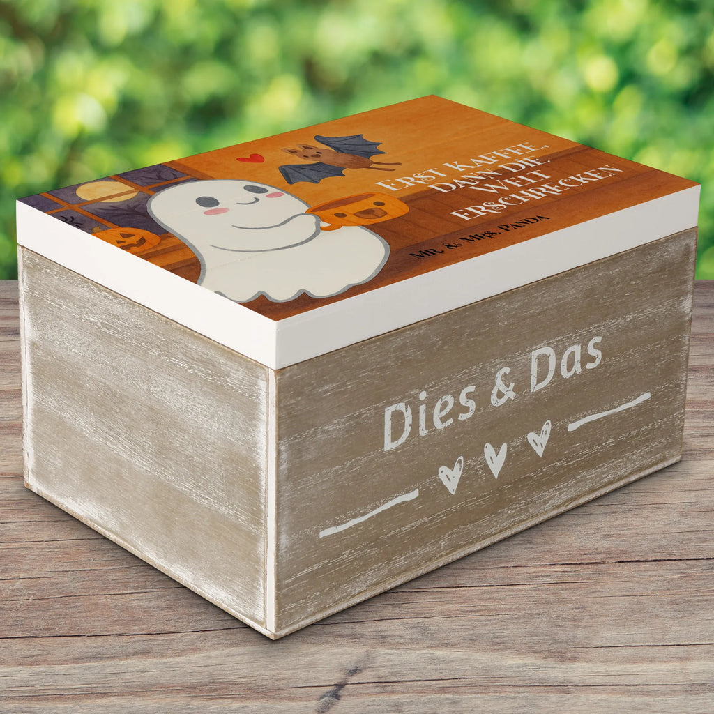 Holzkiste Gespenst Kaffee Design Erinnerungsbox, Aufbewahrungsbox, XXL, Holzkiste, Erinnerungskiste, Geschenkdose, Truhe, Dekokiste, Schatulle, Schatzkiste, Kiste, Geschenkbox, Halloween, Deko, Martinssingen, Dekoration, Geschenke, Schenken, Gespenst, Kaffee