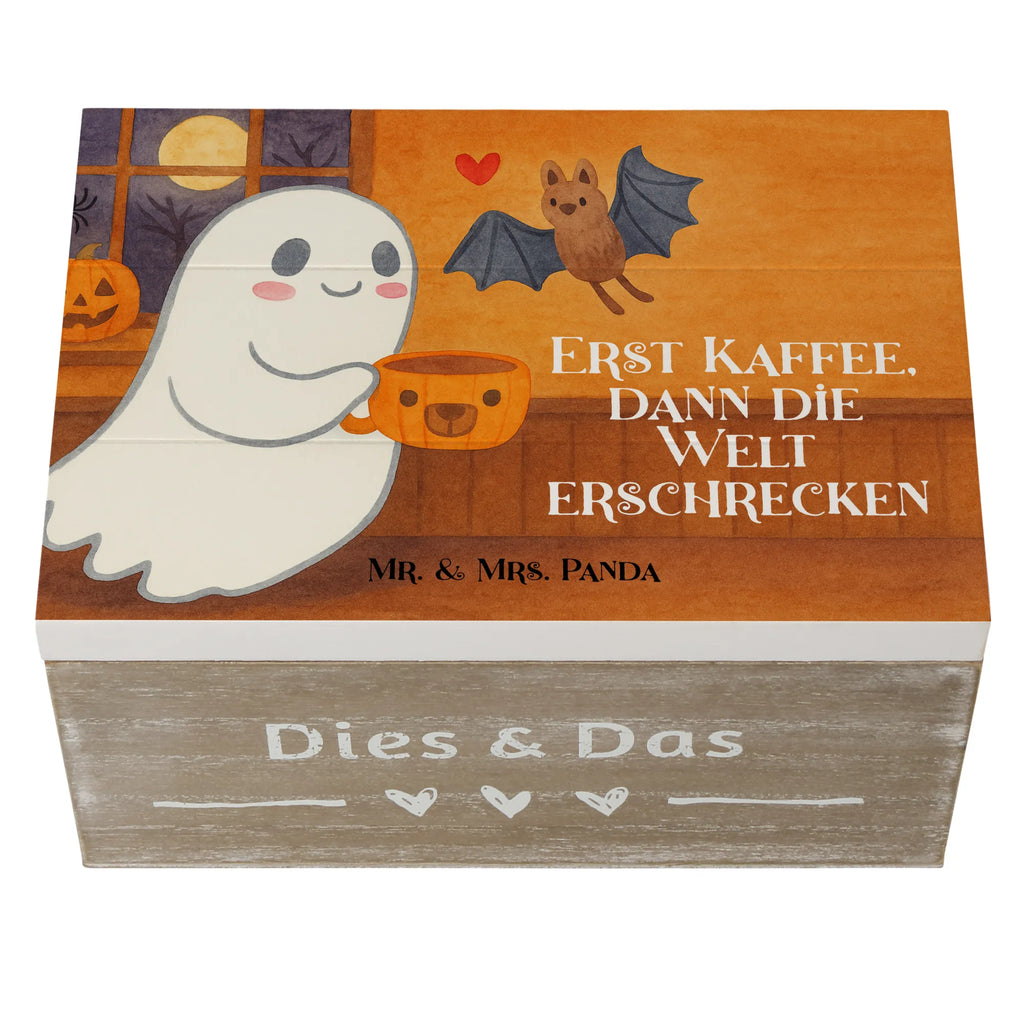 Holzkiste Gespenst Kaffee Design Erinnerungsbox, Aufbewahrungsbox, XXL, Holzkiste, Erinnerungskiste, Geschenkdose, Truhe, Dekokiste, Schatulle, Schatzkiste, Kiste, Geschenkbox, Halloween, Deko, Martinssingen, Dekoration, Geschenke, Schenken, Gespenst, Kaffee