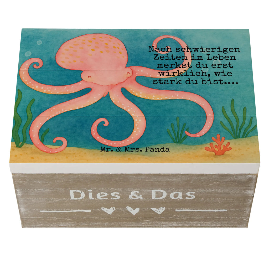 Skrzynia drewniana Ośmiornica Design Aufbewahrungsbox, Geschenkbox, Kiste, Geschenkdose, Schatulle, Truhe, Dekokiste, Holzkiste, Schatzkiste, Erinnerungsbox, XXL, Erinnerungskiste, Tiermotive, Gute Laune, lustige Sprüche, Tiere, Ozean, Wasser, Meer, Meerestier, Tintenfisch, Krake, Arme