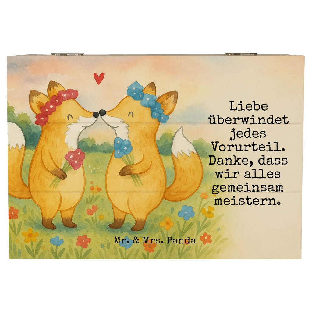 Holzkiste Füchse Lesbian Pride Design Schatulle, Erinnerungskiste, Dekokiste, Kiste, Schatzkiste, Geschenkdose, Geschenkbox, XXL, Truhe, Aufbewahrungsbox, Holzkiste, Erinnerungsbox, Hochzeit, Hochzeitsgeschenk, Ehe, Hochzeitsfeier, Trauung, Trauungsgeschenk, Hochzeitskarte, Verlobungsfeier, Verlobungsgeschenk, Hochzeitsgeschenkideen, Hochzeitsgeschenke für Brautpaar