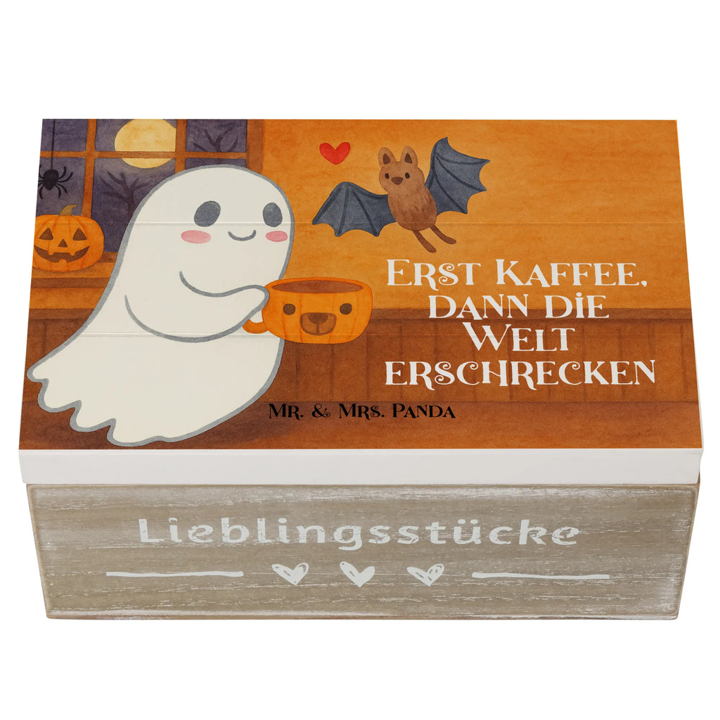 Holzkiste Gespenst Kaffee Design Erinnerungsbox, Aufbewahrungsbox, XXL, Holzkiste, Erinnerungskiste, Geschenkdose, Truhe, Dekokiste, Schatulle, Schatzkiste, Kiste, Geschenkbox, Halloween, Deko, Martinssingen, Dekoration, Geschenke, Schenken, Gespenst, Kaffee