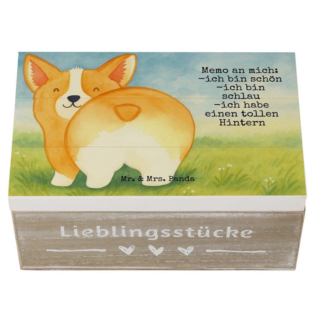 Holzkiste Corgi Po Design Erinnerungskiste, Geschenkbox, Schatzkiste, Aufbewahrungsbox, Schatulle, Geschenkdose, Dekokiste, Kiste, Holzkiste, Erinnerungsbox, XXL, Truhe, Hund, Hundemotiv, Haustier, Hunderasse, Tierliebhaber, Hundebesitzer, Sprüche, Spruch, Motivation, Corgie, Selbstliebe, Hundeliebe