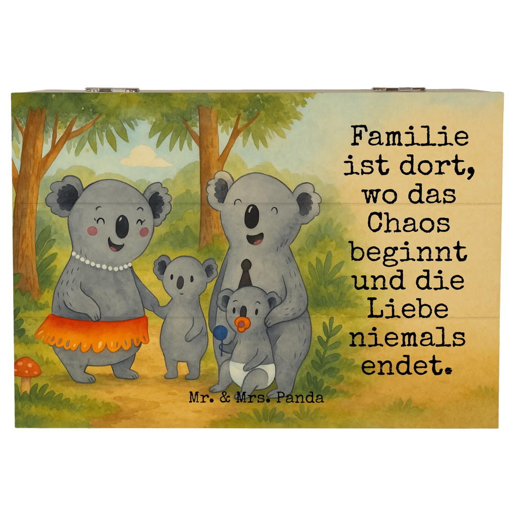 Holzkiste Koala Familie Design Aufbewahrungsbox, Truhe, Kiste, Erinnerungskiste, XXL, Geschenkdose, Erinnerungsbox, Schatzkiste, Geschenkbox, Dekokiste, Holzkiste, Schatulle, Familie, Vatertag, Muttertag, Bruder, Schwester, Mama, Papa, Oma, Opa, Kinder, Familienleben, Koalas, Geschwister, Koala, Family