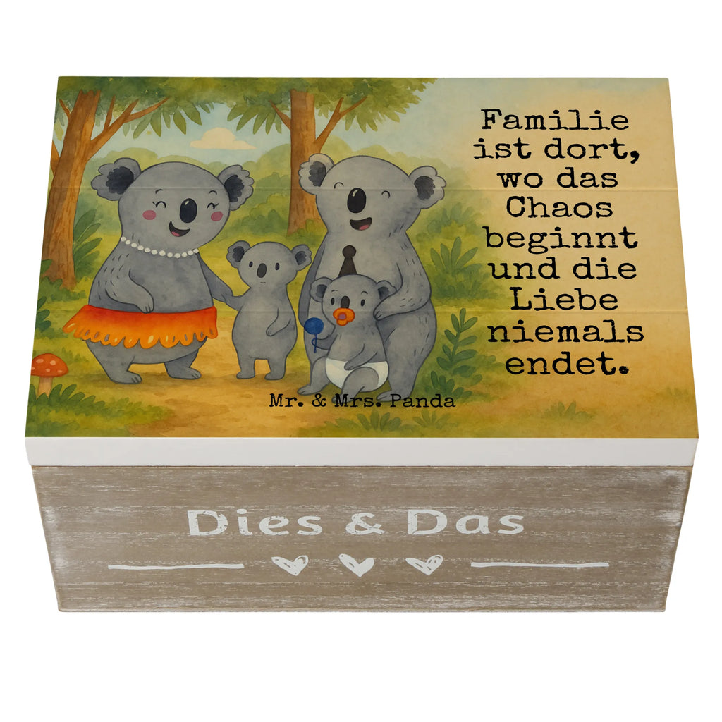 Holzkiste Koala Familie Design Aufbewahrungsbox, Truhe, Kiste, Erinnerungskiste, XXL, Geschenkdose, Erinnerungsbox, Schatzkiste, Geschenkbox, Dekokiste, Holzkiste, Schatulle, Familie, Vatertag, Muttertag, Bruder, Schwester, Mama, Papa, Oma, Opa, Kinder, Familienleben, Koalas, Geschwister, Koala, Family