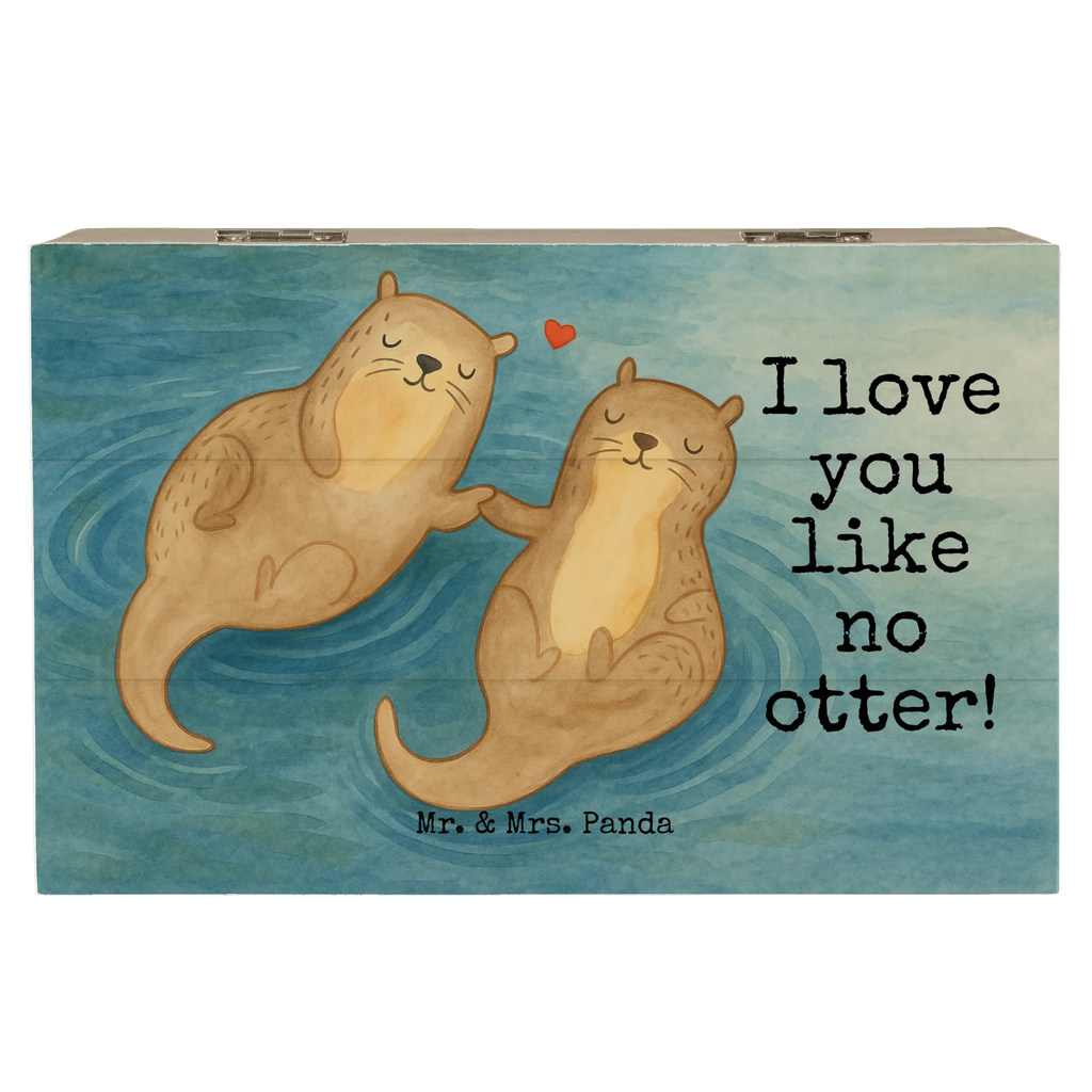 Wooden chest otter holding hands Design Geschenkdose, Erinnerungskiste, Truhe, Schatzkiste, XXL, Schatulle, Aufbewahrungsbox, Dekokiste, Holzkiste, Geschenkbox, Erinnerungsbox, Kiste, Otter, Fischotter, Seeotter, Otter Seeotter See Otter