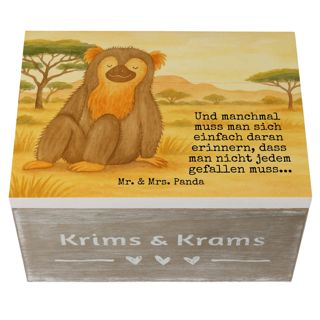 Holzkiste Affe Design Erinnerungskiste, Geschenkbox, Erinnerungsbox, Schatulle, Truhe, Holzkiste, Aufbewahrungsbox, Dekokiste, Schatzkiste, XXL, Geschenkdose, Kiste, Afrika, Wildtiere, Liebe, Motivation, Affen, Affe, Selbstliebe, Selbstachtung, Selbstbewusstsein, Respekt, Selfcare, Äffchen