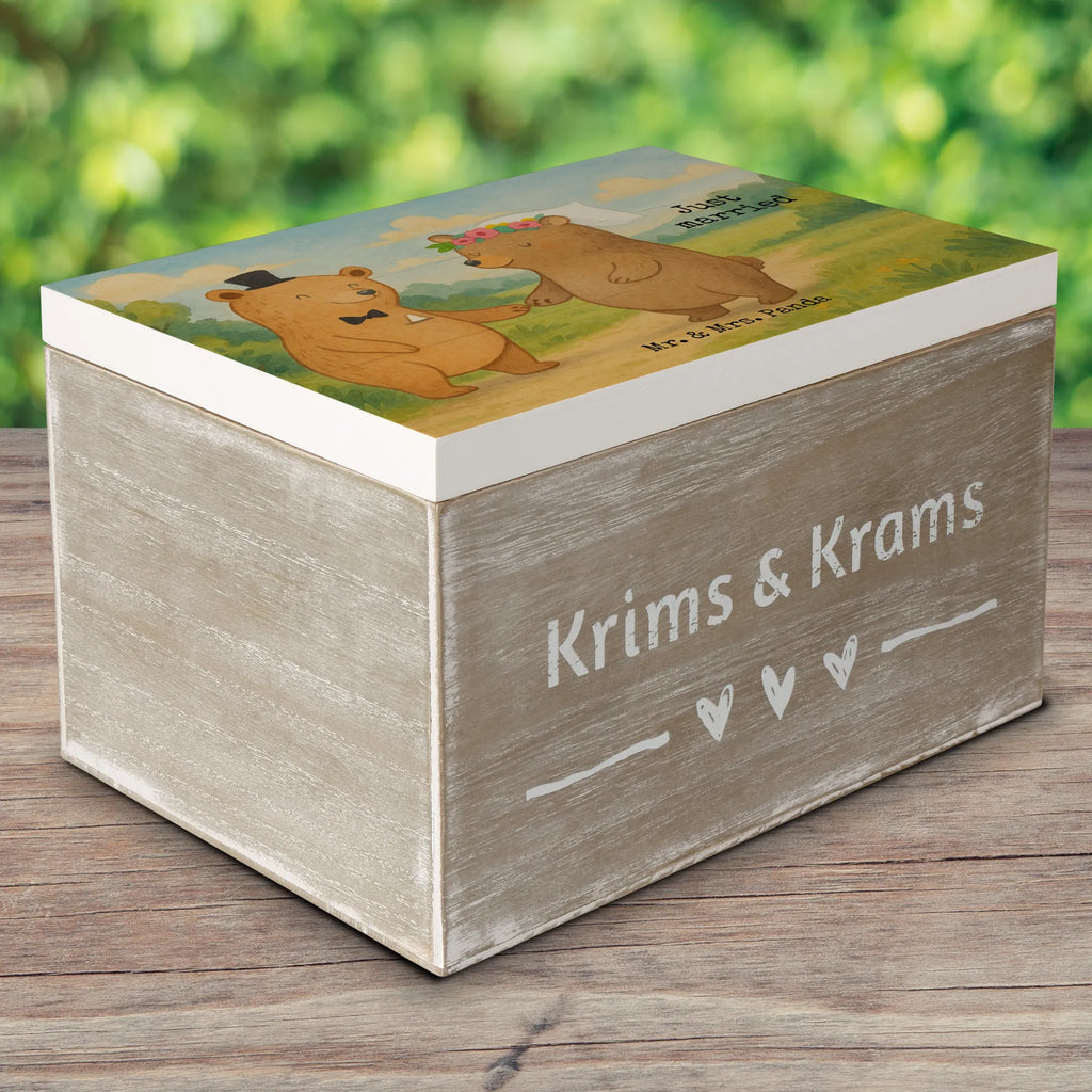 Wooden chest bears marriage Design Geschenkbox, Erinnerungskiste, Aufbewahrungsbox, Holzkiste, Kiste, Truhe, Dekokiste, XXL, Erinnerungsbox, Schatzkiste, Schatulle, Geschenkdose, Hochzeit, Hochzeitsgeschenk, Ehe, Hochzeitsfeier, Trauung, Trauungsgeschenk, Hochzeitskarte, Verlobungsfeier, Verlobungsgeschenk, Hochzeitsgeschenkideen, Hochzeitsgeschenke für Brautpaar, Hochzeitstag, Geschenk zur Hochzeit