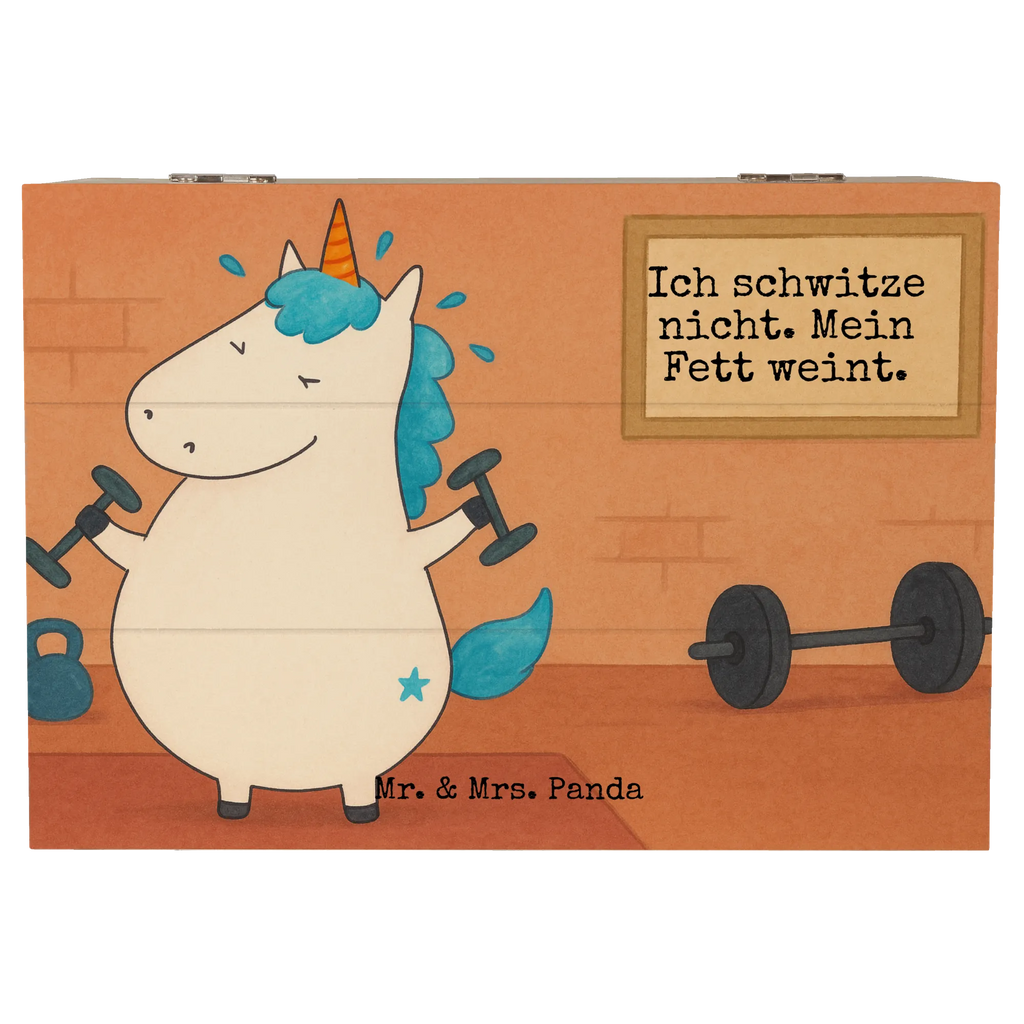 Skrzynia drewniana jednorożec Fitness Design Truhe, XXL, Geschenkbox, Schatzkiste, Holzkiste, Kiste, Schatulle, Aufbewahrungsbox, Geschenkdose, Erinnerungskiste, Dekokiste, Erinnerungsbox, Einhorn, Einhörner, Einhorn Deko, Unicorn, Gym, Fitnessstudio, Geräte, Fitness, Pumpen, Sixpack, Abnehmen, Sport, Diät