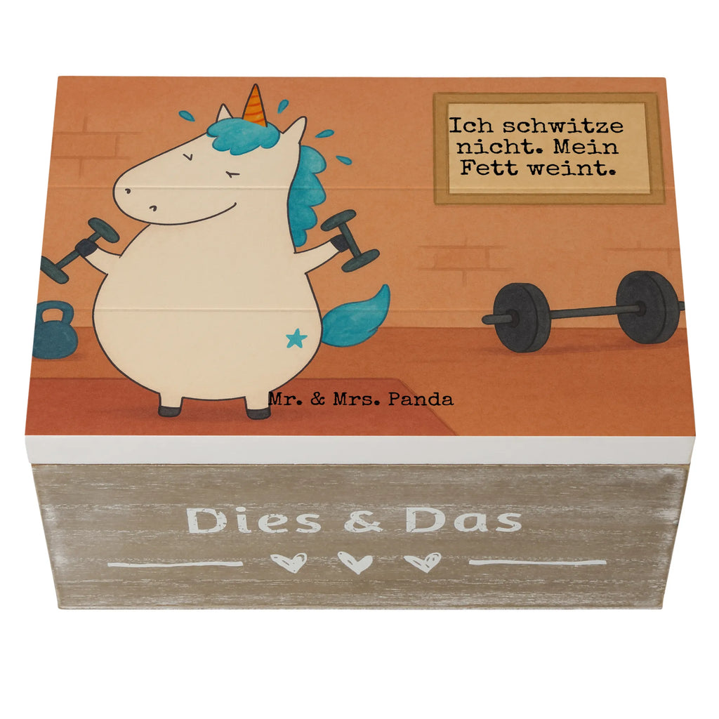 Skrzynia drewniana jednorożec Fitness Design Truhe, XXL, Geschenkbox, Schatzkiste, Holzkiste, Kiste, Schatulle, Aufbewahrungsbox, Geschenkdose, Erinnerungskiste, Dekokiste, Erinnerungsbox, Einhorn, Einhörner, Einhorn Deko, Unicorn, Gym, Fitnessstudio, Geräte, Fitness, Pumpen, Sixpack, Abnehmen, Sport, Diät