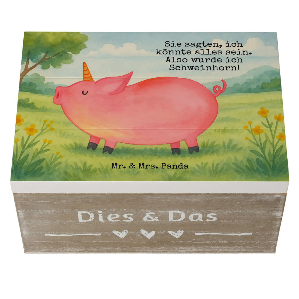Holzkiste Einhorn Schwein Design Schatulle, Aufbewahrungsbox, Erinnerungskiste, Geschenkbox, XXL, Dekokiste, Schatzkiste, Geschenkdose, Holzkiste, Kiste, Truhe, Erinnerungsbox, Einhorn, Einhörner, Einhorn Deko, Unicorn, geschenk, english, funny, Piggy, witzig. lustig, Schweinhorn, Schwein, Bauer, Pig, Party, englisch, Spaß, Spruch