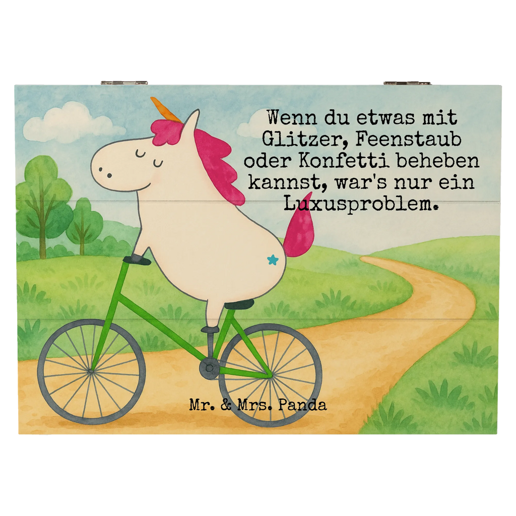 Holzkiste Einhorn Radfahrer Design Kiste, XXL, Holzkiste, Geschenkdose, Aufbewahrungsbox, Truhe, Erinnerungskiste, Schatzkiste, Erinnerungsbox, Geschenkbox, Dekokiste, Schatulle, Einhorn, Einhörner, Einhorn Deko, Unicorn, Rad, Liebeskummer, Luxusproblem, Radfahren, Feenstaub, Bike, Kummer, Konfetti, Radfahrer