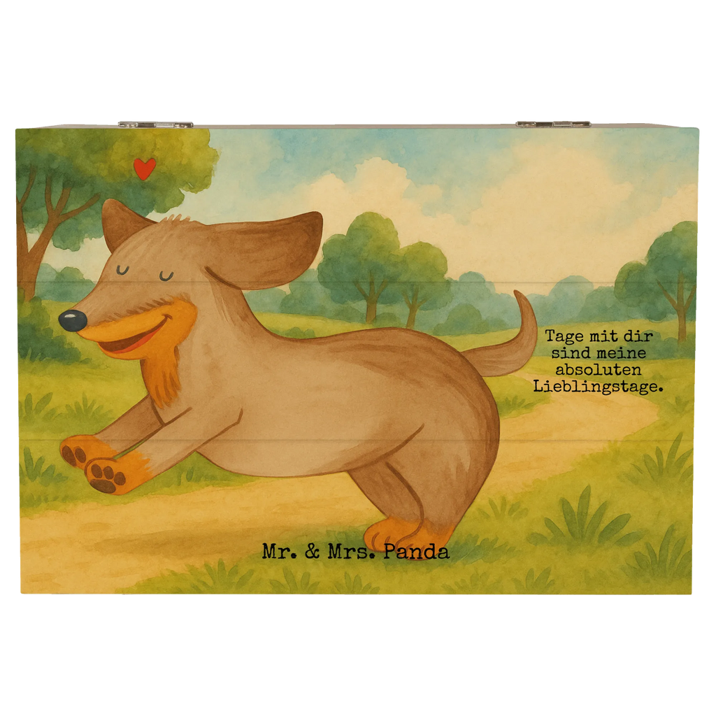 Wooden chest Dog dachshund Design Dekokiste, XXL, Erinnerungsbox, Aufbewahrungsbox, Erinnerungskiste, Kiste, Schatzkiste, Geschenkbox, Schatulle, Truhe, Holzkiste, Geschenkdose, Hund, Hundemotiv, Haustier, Hunderasse, Tierliebhaber, Hundebesitzer, Sprüche, Dachshund, Dackel, Hunde, happy dog