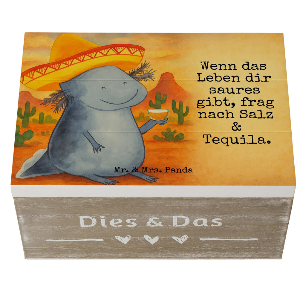Holzkiste Axolotl Tequila Design Dekokiste, Erinnerungskiste, Geschenkbox, Schatzkiste, Truhe, Kiste, Schatulle, Geschenkdose, Aufbewahrungsbox, Erinnerungsbox, XXL, Holzkiste, Axolotl, Molch, Lurche, Feuerdrache, Schwanzlurch, Mexiko, Sombrero, Zitrone, Lurch, Tequila, Feuersalamander, Axolot, Spruch, Motivation, Mexico