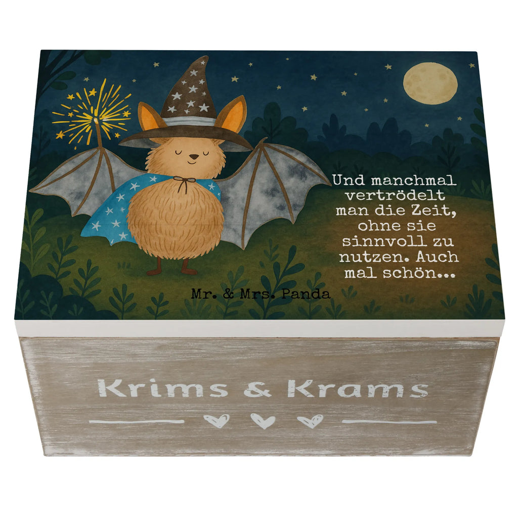 Holzkiste Fledermaus Zauberer Design XXL, Schatzkiste, Kiste, Aufbewahrungsbox, Geschenkdose, Schatulle, Holzkiste, Truhe, Dekokiste, Erinnerungskiste, Geschenkbox, Erinnerungsbox, Tiermotive, Gute Laune, lustige Sprüche, Tiere, Zauberer, Fledermaus, Fledermäuse, Frauen, reinsteigern, Magier