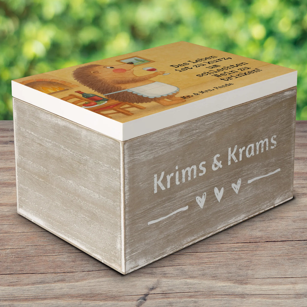 Holzkiste Igel Wein Design Erinnerungskiste, Geschenkdose, Dekokiste, Aufbewahrungsbox, Kiste, Erinnerungsbox, Geschenkbox, XXL, Holzkiste, Schatzkiste, Truhe, Schatulle, Tiermotive, Gute Laune, lustige Sprüche, Tiere, Weißwein, Weinglas, Wein Deko, Rotwein, Wein trinken, Wein Spruch, Igel, Geschenk Weintrinker, Geschenk Weinliebhaber