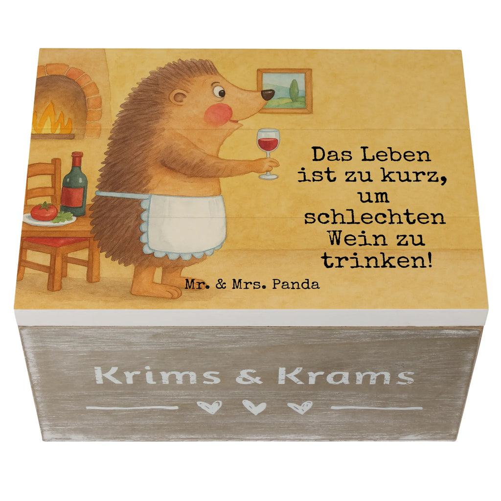 Holzkiste Igel Wein Design Erinnerungskiste, Geschenkdose, Dekokiste, Aufbewahrungsbox, Kiste, Erinnerungsbox, Geschenkbox, XXL, Holzkiste, Schatzkiste, Truhe, Schatulle, Tiermotive, Gute Laune, lustige Sprüche, Tiere, Weißwein, Weinglas, Wein Deko, Rotwein, Wein trinken, Wein Spruch, Igel, Geschenk Weintrinker, Geschenk Weinliebhaber