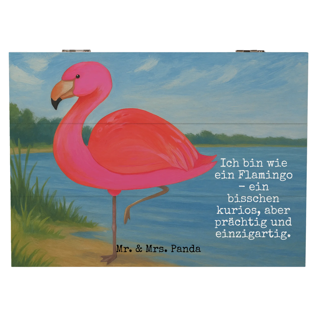 Holzkiste Flamingo Classic Design Kiste, Dekokiste, Truhe, Holzkiste, XXL, Schatzkiste, Erinnerungsbox, Aufbewahrungsbox, Geschenkbox, Geschenkdose, Schatulle, Erinnerungskiste, Flamingo, Außenseiter, Spruch, ich, Einzigartig, Selbstliebe, Stolz, Freundin, Sohn, Tochter, Geschwister, für mich, Freundinnen