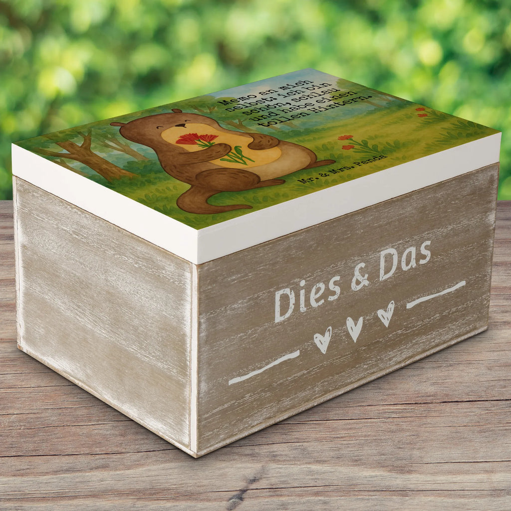 Skrzynia drewniana wydra bukiet kwiatów Design Erinnerungsbox, Kiste, XXL, Schatulle, Dekokiste, Aufbewahrungsbox, Geschenkdose, Schatzkiste, Truhe, Erinnerungskiste, Holzkiste, Geschenkbox, Otter, Fischotter, Seeotter, Otter Seeotter See Otter