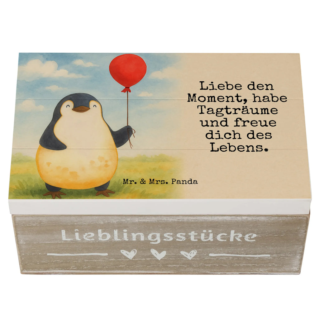 Wooden chest Penguin balloon Design Truhe, Holzkiste, Aufbewahrungsbox, Kiste, Dekokiste, Erinnerungsbox, Geschenkbox, Schatzkiste, Erinnerungskiste, XXL, Geschenkdose, Schatulle, Pinguin, Geschenkidee, beste Freundin, Tagträume, Pinguine, Neustart, Lebenslust, neues Leben, Luftballon, Motivation, Liebe, Glück, Geschenk Freundin