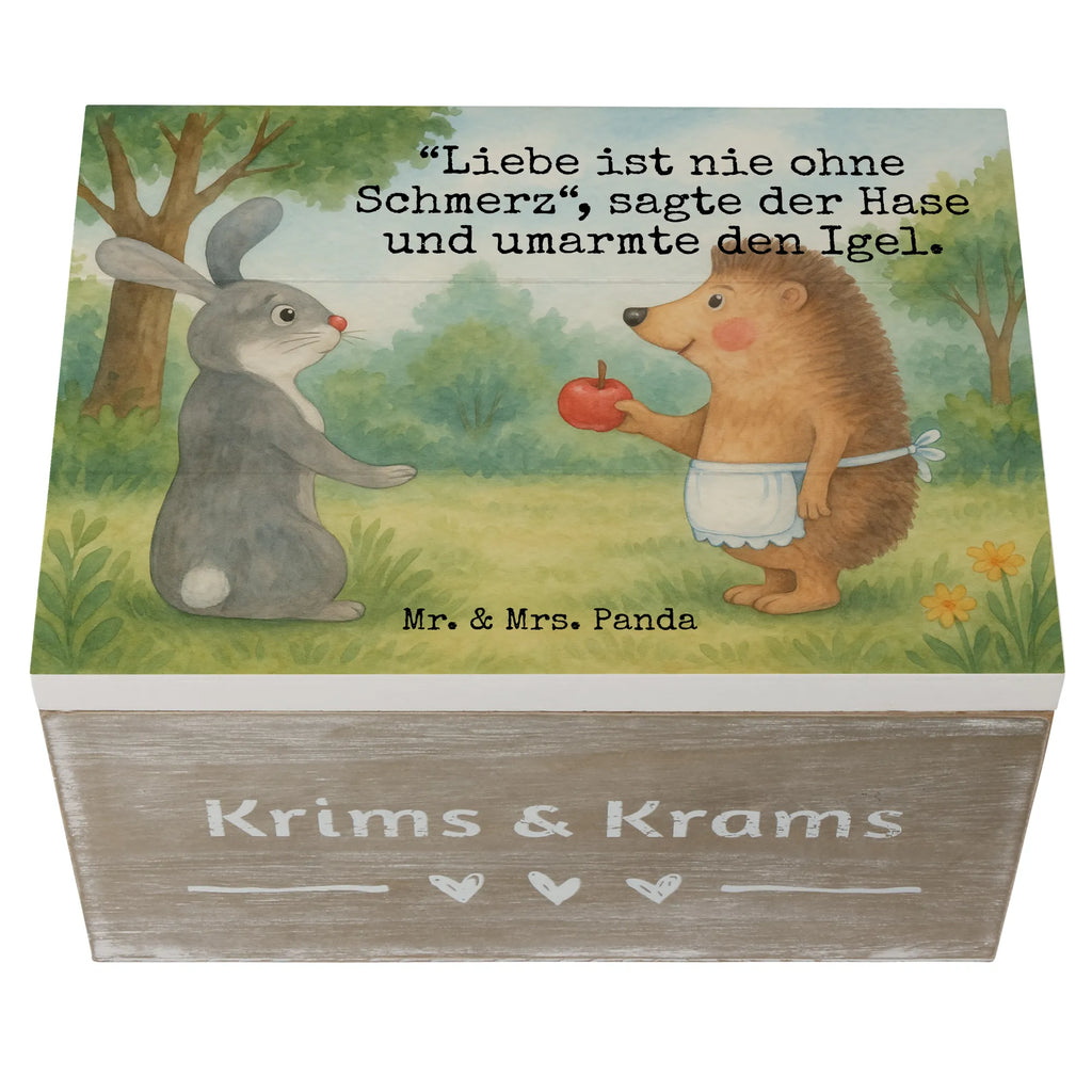 Holzkiste Hase Igel Design Geschenkbox, Kiste, Aufbewahrungsbox, Truhe, XXL, Erinnerungsbox, Schatulle, Schatzkiste, Geschenkdose, Dekokiste, Erinnerungskiste, Holzkiste, Tiermotive, Gute Laune, lustige Sprüche, Tiere, Trösten, Liebeskummer Geschenk, Liebe Spruch, Hase, Igel, Spruch romantisch, Trennungsschmerz, Herzschmerz, Igel und Hase